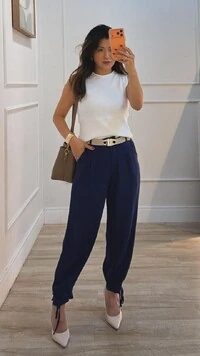 Blusa Colete Tricot Canelado Halley Detalhe Gola Enrolado