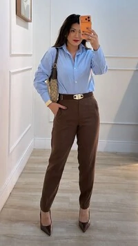 Maxi Camisa Talita Com Pregas Nos Punhos