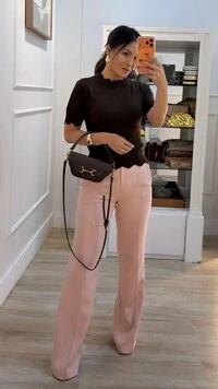 Blusa Tricot Mangas 3/4 Michelle Detalhe Em Nuvem