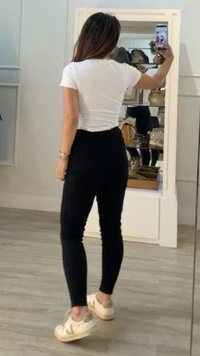 Calça Malha Canelada Paola Pala Larga