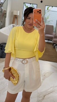 Cropped Alfaiataria Graziela Mangas Echarpe