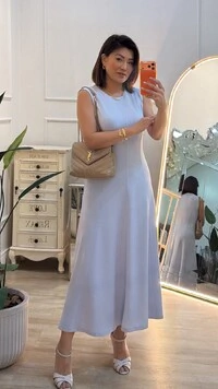 Vestido Midi Malha Giselle Alças Largas