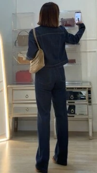 Calça Pantalona Jeans Carla Cinto Fino