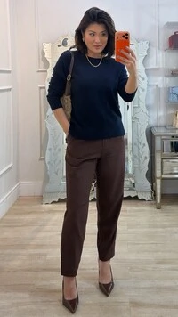 Blusa Tricot Alice Detalhe Faixa Com Nervura Canelada Frontal