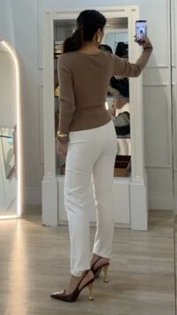 Blusa Tricot Modal Decote V Transpassado Flavia Barrado Assimétrico