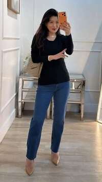 Blusa Tricot Mayara Punhos E Barrado Largos Canelados