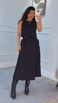 Blusa Regata Catharina Detalhe Pespontado