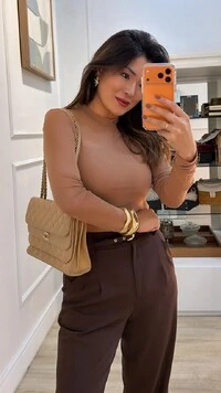 Blusa Tule Mangas Longas Faby Drapeado Lateral