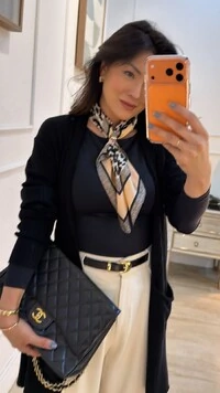 lenço Acetinado Estampa Animal Print