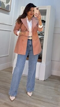 Casaco Sobretudo Gisele Veludo Cotelê Com Botões Duplos Frontais