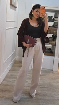 PRÉ-VENDA - ENVIO DIA 07/03/2026 Kimono Tricot Vazado Fabi Mangas 3/4