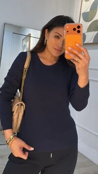 Blusa Tricot Manoela Punhos E Barrado Canelados