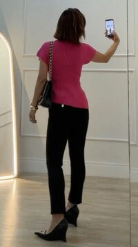 Blusa Tricot Canelado Assimétrica Catherine