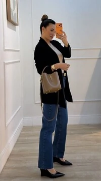 Cardigan Tricot Melina Detalhe Canelado E Bolsos Quadrados