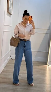 Camisa Listrada Diana Mangas Longas