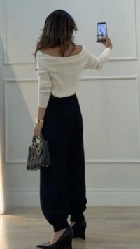 Blusa Tricot Canelada Thais Ombro À Ombro