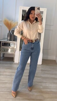 Maxi Camisa Talita Com Pregas Nos Punhos