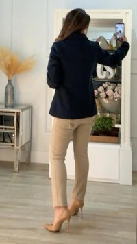 Casaco Lã Batida Samira Botões Duplos E Bolsos Faca