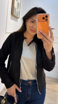 Jaqueta Casaco Suede Milena Martingale No Posterior Do Barrado