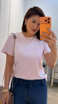 Blusa De Malha Thelma Gola Careca E Mangas Curtas