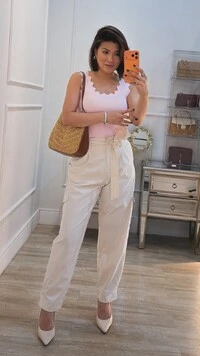 Blusa Regata Canelada Diana Detalhe Nuvem