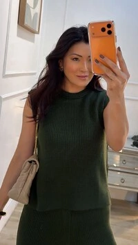 Blusa Regata Tricot Natasha Gola Careca