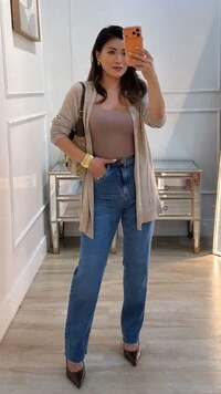 Cardigan Tricot Fabiola Nervuras Frontal Em Relevo