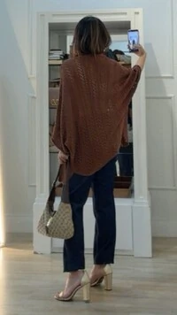 Kimono Tricot Vazado Fabi Mangas 3/4