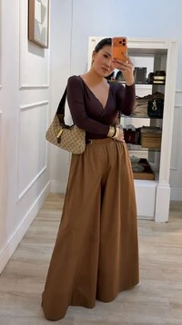 Blusa De Malha Decote V Transpassado Lina Mangas Longas