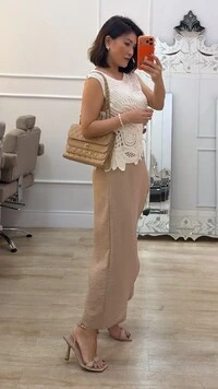 Blusa Regata Tricot Cindy Gola Canoa