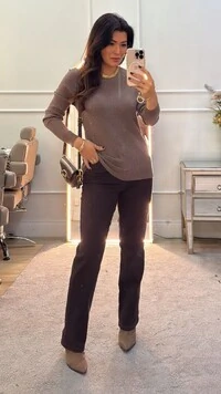Blusa Tricot Elize Mini Entremeios E Vivos Ondulados Frontais