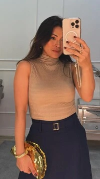 Blusa Regata Lastex Pry Gola Alta