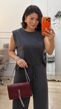 Blusa Muscle Shirley Com Ombreiras