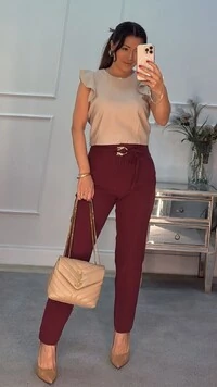 Cropped Twill Edith Mangas De Babado