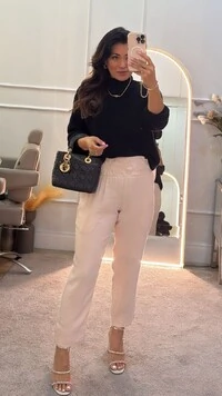 Blusa Tricot Gola Alta Ashley Com Tramas Pela Peça