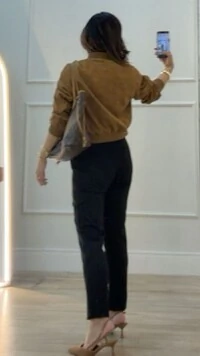 Jaqueta Casaco Bomber Suede Bianca Com Botões De Pressão