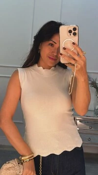 Regata Tricot Pietra Gola E Barrado Nuvem