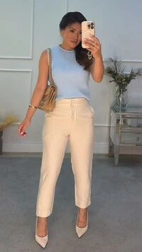 Blusa Colete Tricot Canelado Halley Detalhe Gola Enrolado