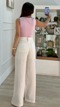 Blusa Regata Malha July Detalhe Fivela Dourada No Ombro