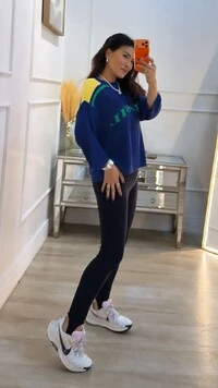Blusa Tricot Brasil Nayara Detalhe De Listra Bicolor Nos Ombros