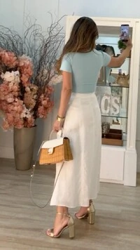 Blusa Suplex Decote V Maithe Drapeados Laterais