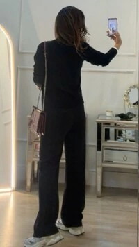 Calça Pantalona Moletinho Vanessa Pala Com Amarração