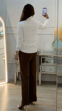 Blusa Tricot Nervuras Em Zigue-Zague Noelle Barrado Arredondado