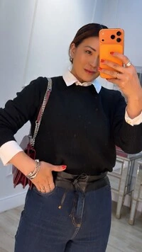 Blusa Tricot Canelado Olga Detalhe De Entremeios Nas Mangas