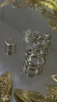 Kit 3 Peças Argola Dupla, Piercing Fake & Ponto de Luz