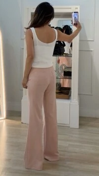 Blusa Regata Básica Tricot Lilian Alças Largas