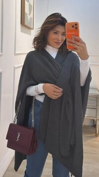Poncho Tricot Raika Transpasse Frontal