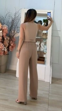 Calça Pantalona Yasmin Cinto Faixa Fixo