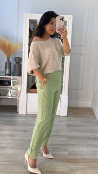 Blusa Morcego Tricot Nádia Punhos Largos Canelados