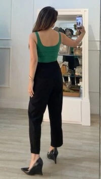 Regata Malha Decote Em U Aline Alças Largas